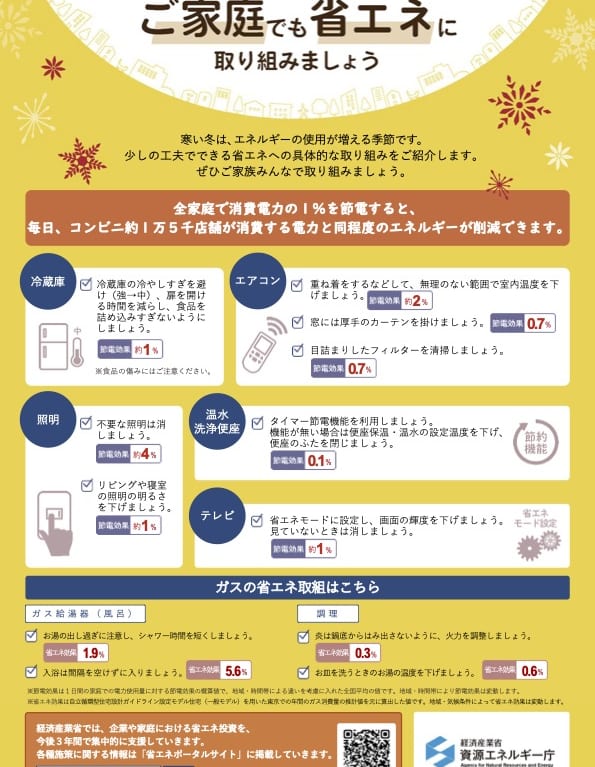 省エネのお願い